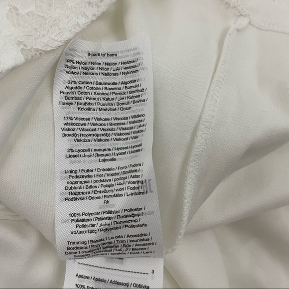 ONLY White Lace High Neck Dress Size 40/Large - Picture 9 of 10